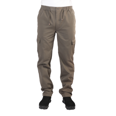 WINTER TWILL COTTON WORKER PANT WITH BRUSHED INSIDE, POCKETS AND PATCH, M820